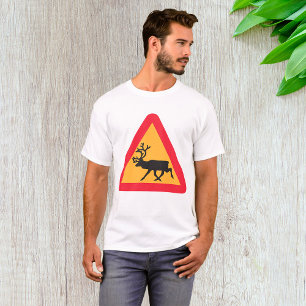 Hirsch Crossing Road Sign Mens T - Shirt