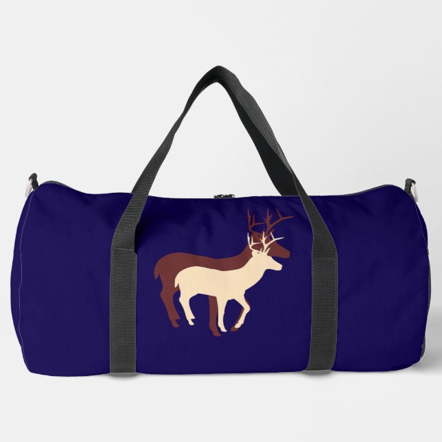 Hirsch Dk Blau Duffle Bag (Vorderseite)
