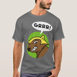 Hirsch-Durchlauf "GRRR!" T-Shirt: Grün T-Shirt