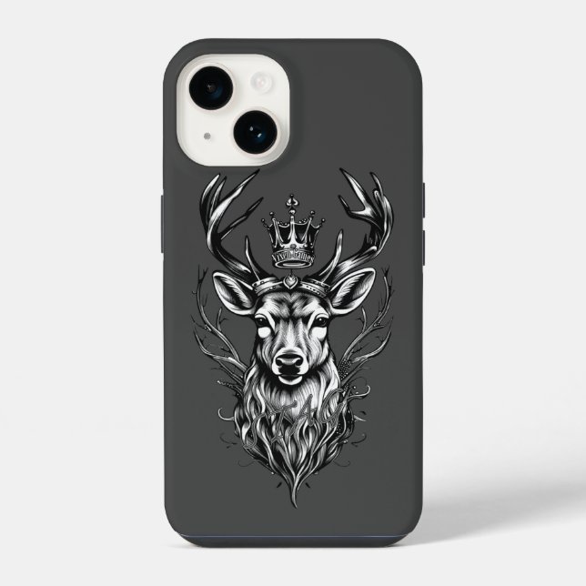 Hirsch Ehemann König  iPhone Hülle (Rückseite)