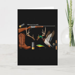 Hirsch Ente Fisch Jagd Hallo Jagdsaison Christ Karte