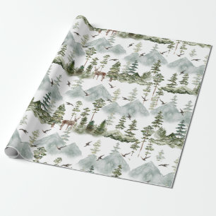 Hirsch-Evergreen Forest Wrapping Paper Geschenkpapier
