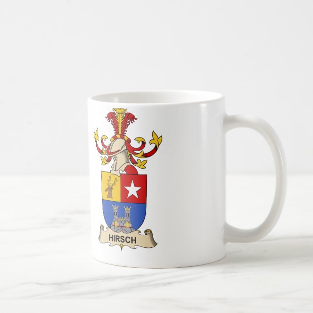Hirsch Familienwappen Tasse (Rechts)