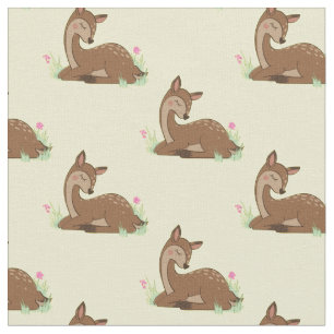 Hirsch Fawn Watercolor Baby Kinderzimmer Woodland Stoff
