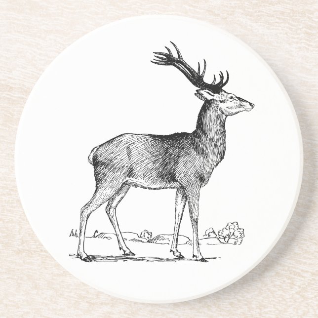 Hirsch Getränkeuntersetzer (Vorne)