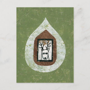 Hirsch Gewartet, um Postkarte Verlassen