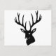 Hirsch Geweih Hirschgeweih Wild Elch Reh Stag Deer Postkarte (Vorderseite)