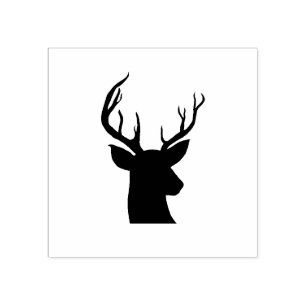 Hirsch-Geweih-rustikales Land-Zeichnen Gummistempel