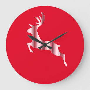 Hirsch Große Wanduhr