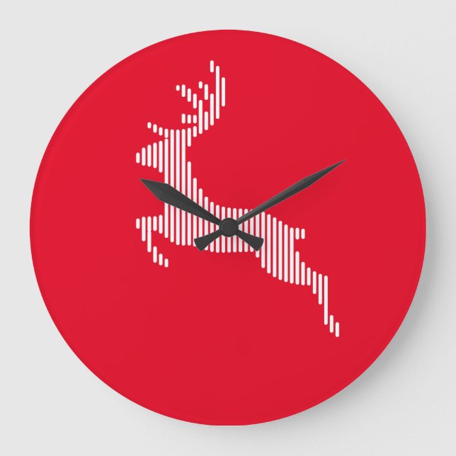 Hirsch Große Wanduhr (Vorderseite)