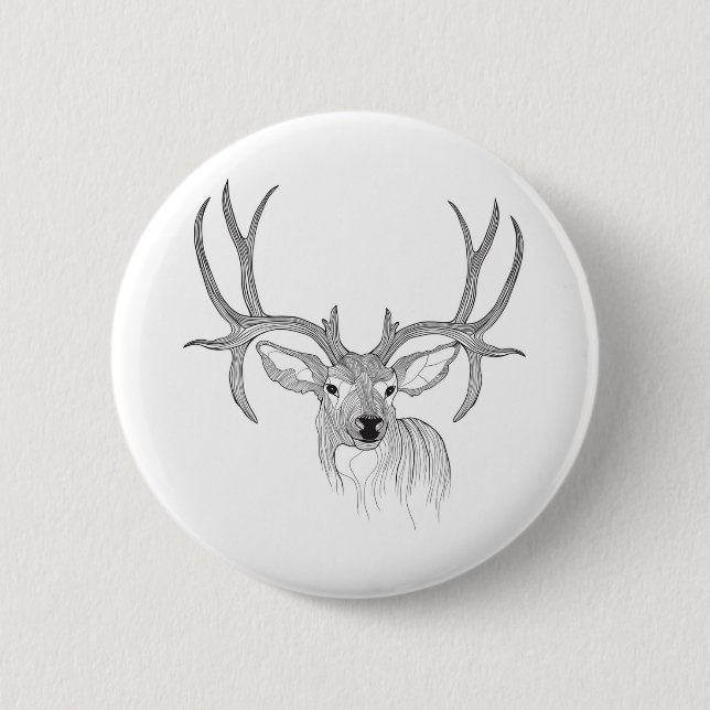 Hirsch,Hirschjagd,Maultierhirsch,Hirschbaby,Weißsc Button (Vorderseite)