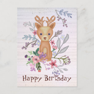 Hirsch im Busch Postkarte