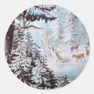 Hirsch im Schnee Sticker