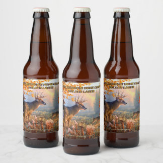 Hirsch in der Brunft individuell anpassen Jeder Bu Bierflaschenetikett