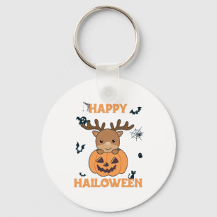 Hirsch in Kürkin Niedliches HirschglückHalloween Schlüsselanhänger