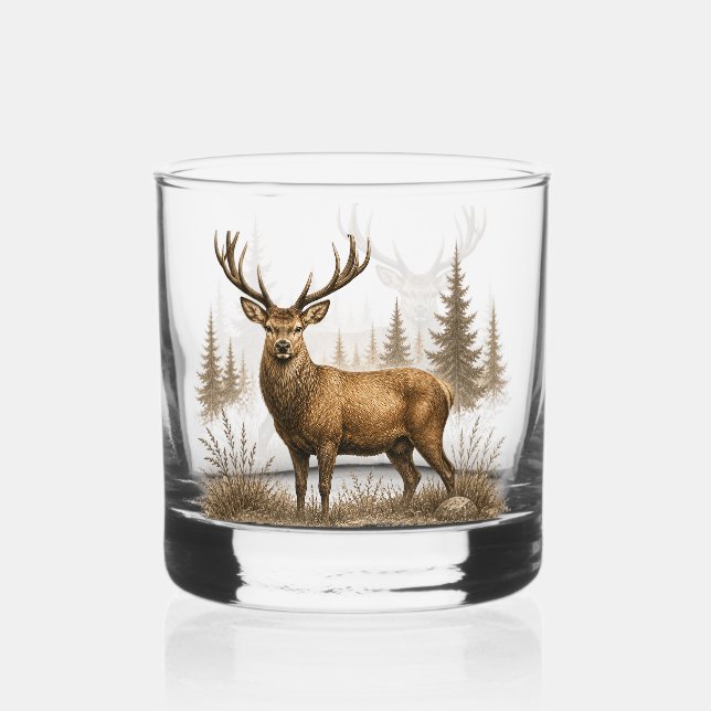 HIRSCH – JAGDKOLLEKTION  WHISKYGLAS (Vorderseite)