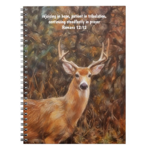 Hirsch Kunst Bibelvers Gebetsjournal Notizbuch Notizblock