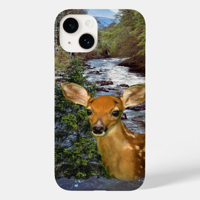 Hirsch Kunst Handytaschen Case-Mate iPhone Hülle (Rückseite)