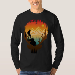 Hirsch Natur Wandern T-Shirt