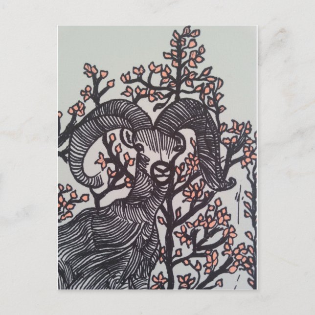 Hirsch Postkarte (Vorderseite)