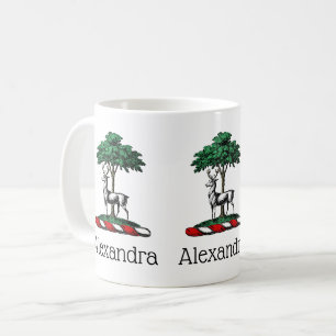 Hirsch Rothirsch am Baum Heraldische Helmzier Embl Tasse