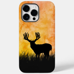 Hirsch Rotwild Silhouette Landschaft Jagdszene Case-Mate iPhone 14 Pro Max Hülle