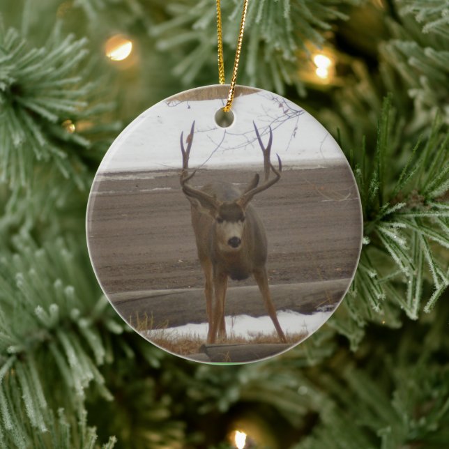 Hirsch-Schmuck Keramik Ornament (Baum)