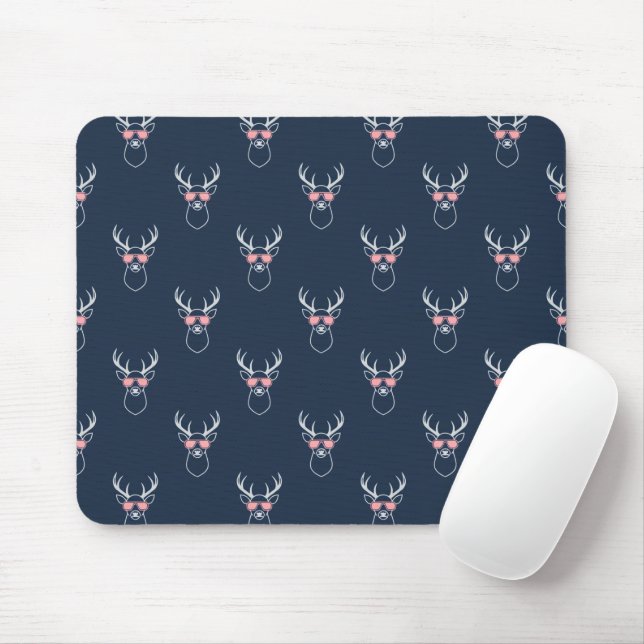 Hirsch-Silhouette-Mauspad Mousepad (Mit Mouse)