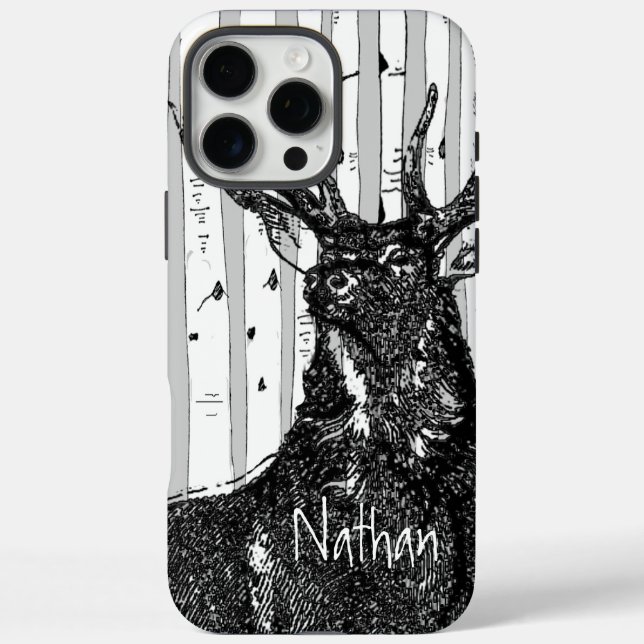 Hirsch/Stamm Birch Tree Personalisieren iphone Case-Mate iPhone Hülle (Rückseite)