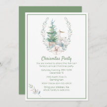 Hirsch und Weihnachtsbaum Weihnachtsfest Party