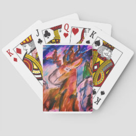 Hirsch und Winter Spielkarten