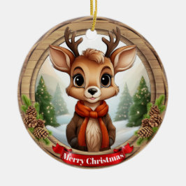 Hirsch-Weihnachtsmann-Rentier-Tier-Weihnachten Ker Keramik Ornament