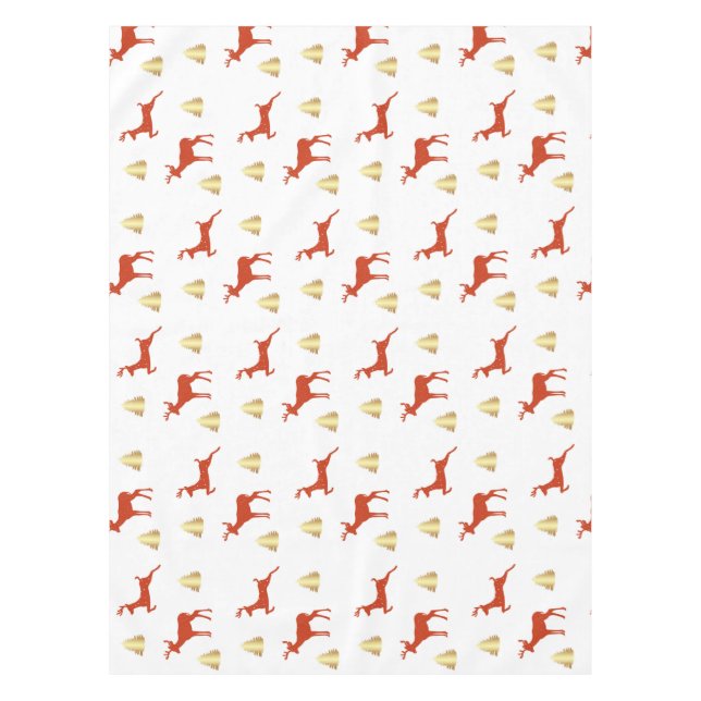 Hirsch-Weihnachtspapier Tischdecke (Vorderseite)