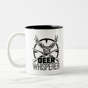 Hirsch Whisperer Funny Buck Hunter Whitetail Jagd Zweifarbige Tasse