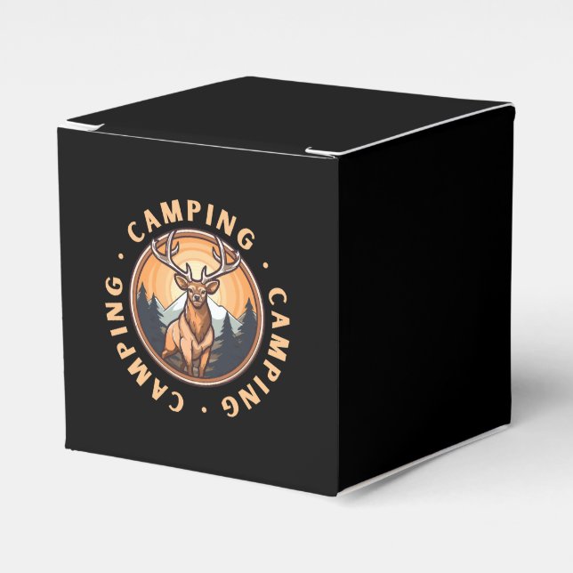 Hirsch - Wildnis - Camping Geschenkschachtel (Vorderseite)