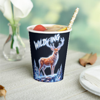 Hirsch Winter Wonderland Weihnachten Pappbecher