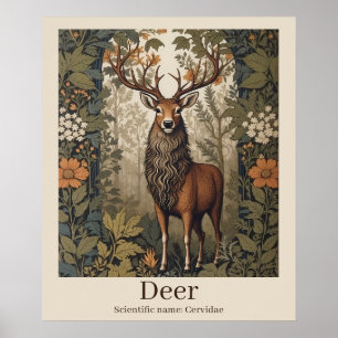Hirsch Wissenschaftlicher Name Wildtiere Poster