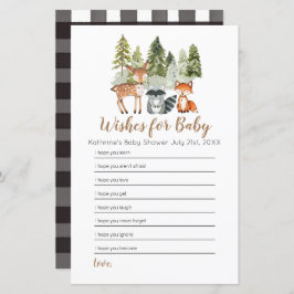 Hirschabenteuer Kinderdusche Wünsche für Baby