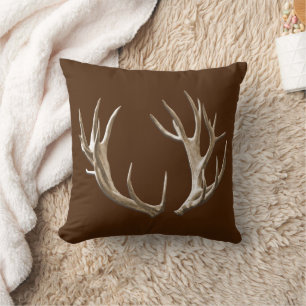 Hirschantler Brown Animal Nature Throw Kissen
