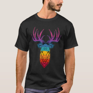 Hirschantler Hirschkopf Hirschhorn T-Shirt