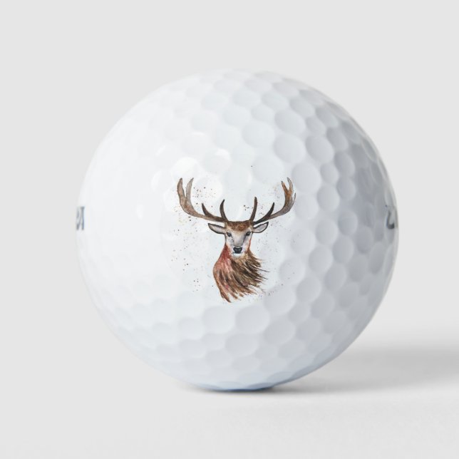Hirschantler Jäger Jagdbuckwald Golfball (Vorderseite)