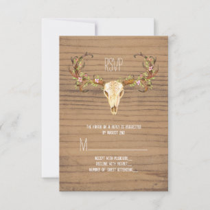 Hirschantler Rustic Wood Southwestern Wedding RSVP