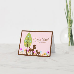 Hirschbaby-Dusche Danke Note Card