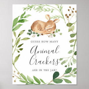 HirschBaby-Dusche schätzt wie viele TierCracker Poster