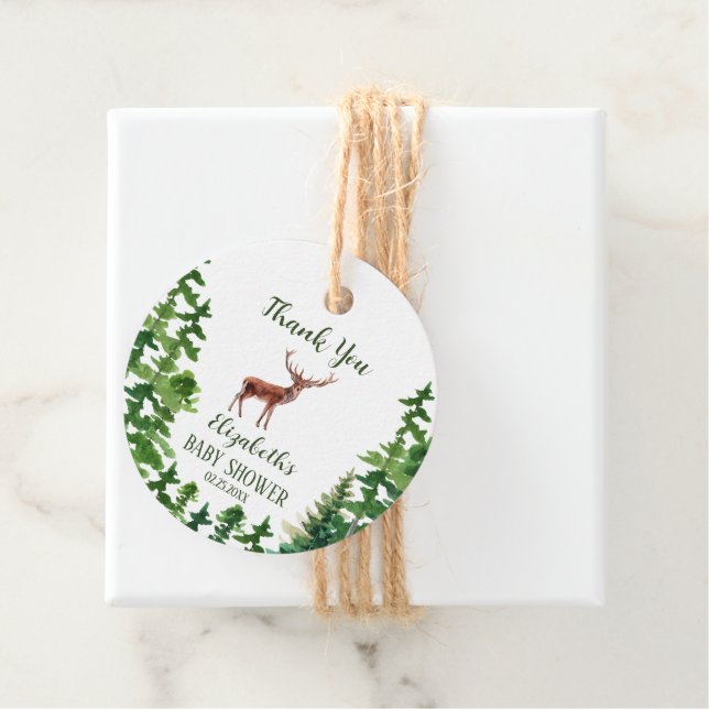 HirschBaby-Dusche Vielen Dank Geschenkanhänger (Beispiel)