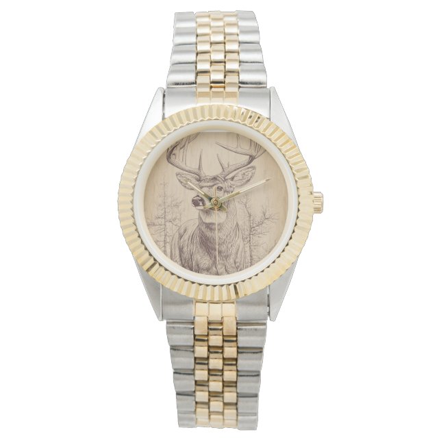 Hirschbeobachtung Armbanduhr (Vorderseite)