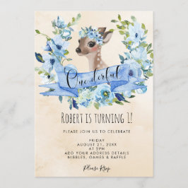 Hirschblütenzauber Einladung zum 1. Geburtstag