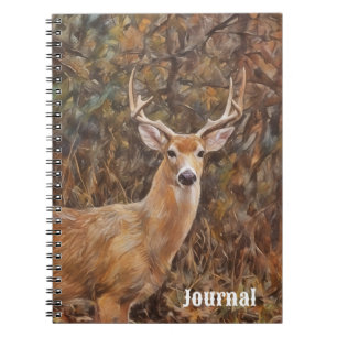 Hirschbock-Geweih-Kunst-Natur-Tagebuch Notizblock