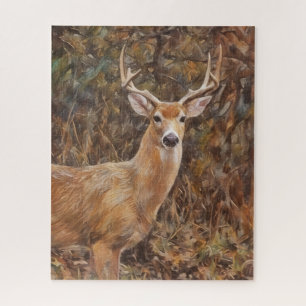 Hirschbockgeweih Natur Kunst Großes Puzzle