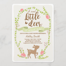 Hirschbrause Einladung Woodland Girl pink